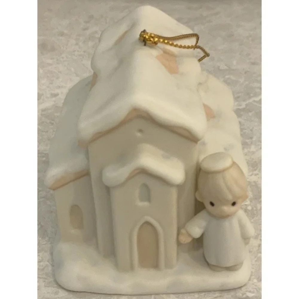 Precious Moments 1993 Church Figurine 'There's a Christian Welcome Here' Artwork